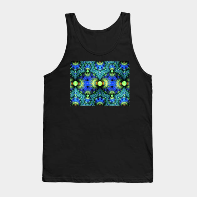 Spherical: Blue on Black  (UF0489) Tank Top by barrowda